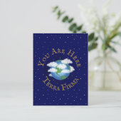 Carte Postale "Vous êtes ici - Terra Firma" Planète humoristique (Debout devant)