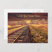 Carte postale "Vous êtes ici" Voies ferrées (Devant / Derrière)