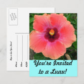 Carte Postale Vous êtes invité à Luau ! Invitation (Devant / Derrière)