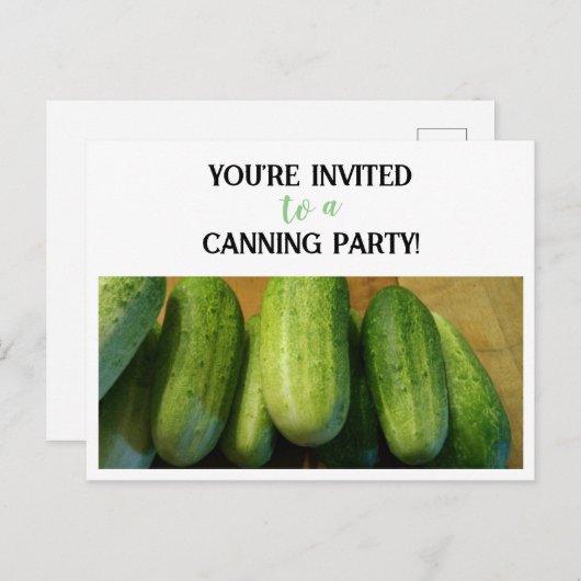 Carte Postale Vous êtes invité à une soirée canning ! (Devant / Derrière)