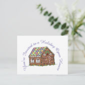 Carte Postale Vous êtes Invité Gingerbread Open House (Debout devant)