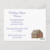 Carte Postale Vous êtes Invité Gingerbread Open House (Dos)