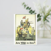 Carte Postale "Vous êtes là ?" 1915, Imperial War Museum (Debout devant)