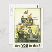 Carte Postale "Vous êtes là ?" 1915, Imperial War Museum (Devant / Derrière)