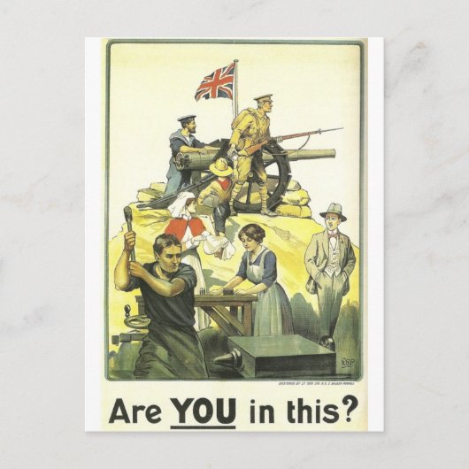 Carte Postale "Vous êtes là ?" 1915, Imperial War Museum (Devant)