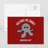 Carte Postale Vous êtes la cause de mes mauvaises humeurs (Devant / Derrière)