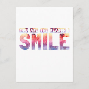 Carte Postale Vous Êtes La Raison Pour Laquelle Je Souriez