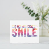 Carte Postale Vous Êtes La Raison Pour Laquelle Je Souriez (Debout devant)