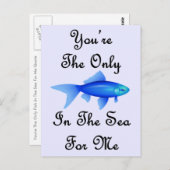 Carte Postale Vous êtes le seul poisson dans la mer pour moi Cit (Devant / Derrière)