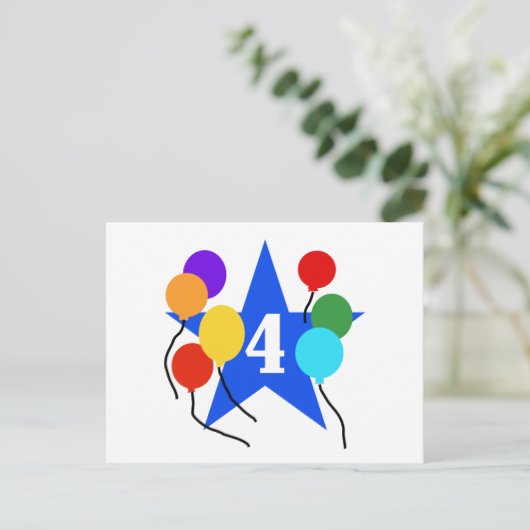 Carte Postale Vous êtes le Star 4th Birthday Tshirts and Gifts (Debout devant)