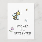 Carte Postale Vous êtes les genoux de l'abeille ! Fleurs mignonn (Devant)