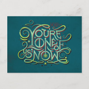 Carte Postale Vous êtes l'un de nous maintenant Green Graphic