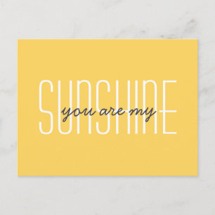 Carte Postale Vous êtes ma citation de typographie ensoleillée j
