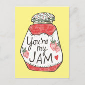 Carte Postale VOUS ÊTES MA Fraise JAM Illustration Personnalisat (Devant)