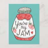Carte Postale VOUS ÊTES MA Fraise JAM Illustration Personnalisat (Devant)