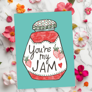 Carte Postale VOUS ÊTES MA Fraise JAM Illustration Personnalisat