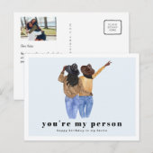 Carte Postale Vous êtes ma personne | Anniversaire du meilleur a (Devant / Derrière)