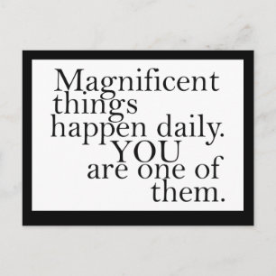 Carte Postale Vous êtes magnifique - Motivational Postcard