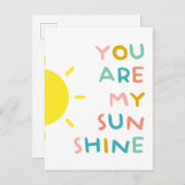 Carte Postale Vous Êtes Mes Sunshine Pastels (Devant / Derrière)