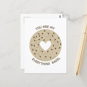 Carte Postale Vous êtes mon bagel de tout - Funny Valentine Card