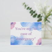 Carte Postale Vous êtes mon "coque d'urgence" (Debout devant)