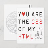 Carte Postale Vous êtes mon CSS (Devant / Derrière)