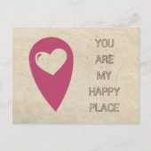 Carte Postale Vous êtes mon endroit heureux (Devant)