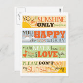 Carte Postale Vous Êtes Mon Soleil (Devant / Derrière)