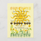 Carte Postale Vous êtes mon soleil... (Devant)