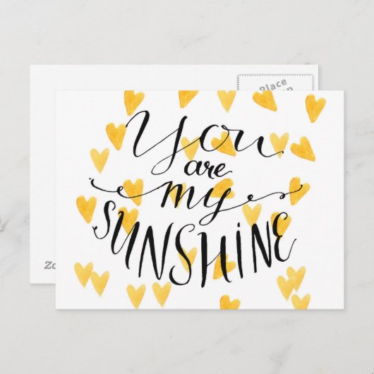 Carte Postale Vous Êtes Mon Soleil (Devant / Derrière)