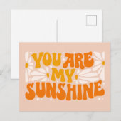 Carte Postale Vous êtes mon soleil graphique groovy (Devant / Derrière)