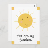 Carte Postale Vous êtes mon soleil Jaune Jaune Jaune Soleil (Devant / Derrière)