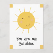 Carte Postale Vous êtes mon soleil Jaune Jaune Jaune Soleil (Devant)