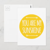 Carte Postale Vous êtes mon soleil, l'art des mots, le design du (Devant / Derrière)