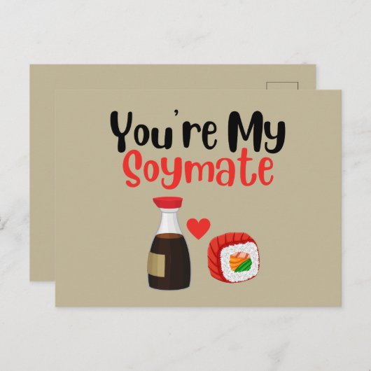 Carte Postale Vous êtes Mon Soymate, Soy (Devant / Derrière)