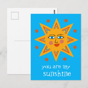 Carte Postale Vous êtes mon Sunshine Cheerful Sun PERSONNALISÉ