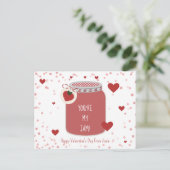 Carte Postale Vous êtes My Jam Strawberry Saint Valentin Photo (Debout devant)