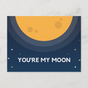 Carte Postale Vous êtes My Moon Love Ami Partenaire Cadeau