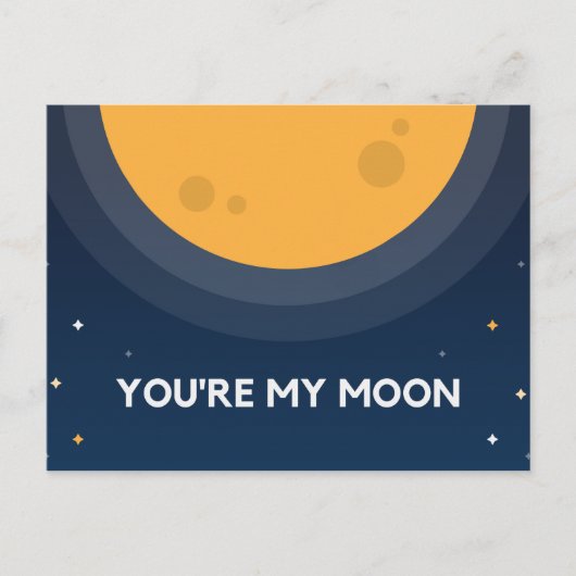Carte Postale Vous êtes My Moon Love Ami Partenaire Cadeau (Devant)