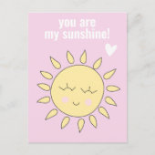 Carte Postale Vous êtes My Sunshine Cute Classe Saint Valentin (Devant)