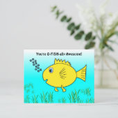 Carte Postale Vous êtes O-Fish-ally Awesome Swimming Goldfish (Debout devant)