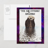 Carte Postale Vous êtes Otterly Extraordinaire Cute Pun avec Swe (Devant / Derrière)