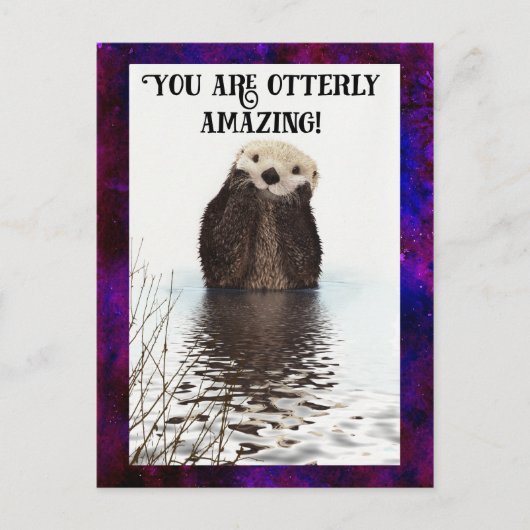 Carte Postale Vous êtes Otterly Extraordinaire Cute Pun avec Swe (Devant)
