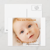 Carte Postale Vous êtes Précieux ! (Devant / Derrière)