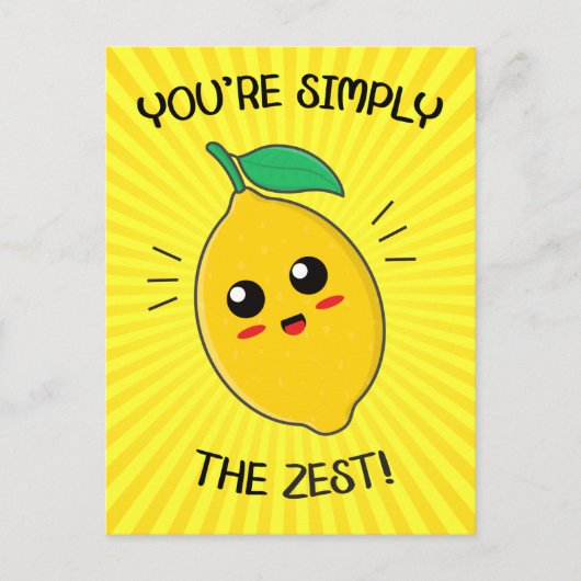 Carte Postale Vous êtes simplement le jeu alimentaire Zest (Devant)