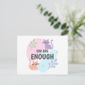Carte Postale Vous êtes suffisant chat Affirmation (Debout devant)