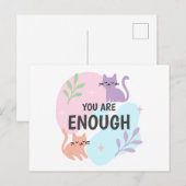 Carte Postale Vous êtes suffisant chat Affirmation (Devant / Derrière)
