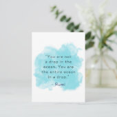 Carte Postale Vous êtes tout l'océan en une goutte - Citation de (Debout devant)
