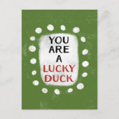 Carte postale Vous êtes un canard chanceux (Devant)