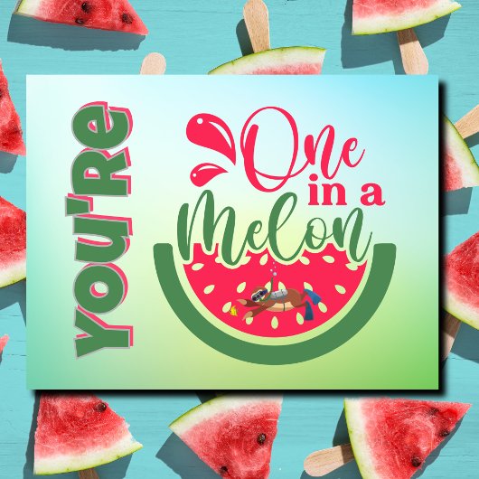Carte Postale Vous êtes un dans un Melon Sloth penser à vous